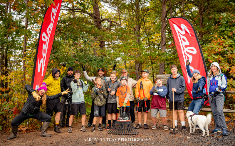 "Pennsylvania Interscholastic Cycling League Teen Trail Corps event for the Allegrippis trail system at Raystown Lake."