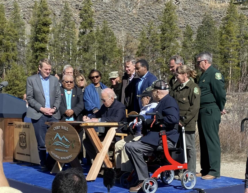 "President Biden signing the national monument proclamation"